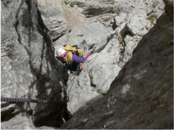 Kamin an der Cima Bois