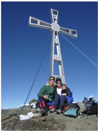 Am Gipfelkreuz des "Linker Fernerkogel"